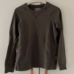 Pact 100% Cotton Sweatshirt, dark gray, size medium